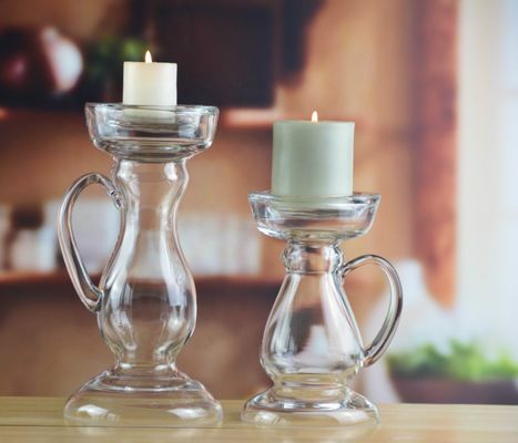 qualidade Novo Design Vaso de Vidro Decorativo Soprado à Mão Com Manopla fábrica