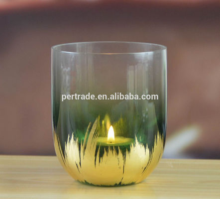 qualidade Customize Cor U Forma Corte à mão Vaso de vidro decorativo fábrica