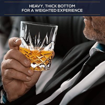 qualidade Garrafas antigas sem chumbo, em relevo, de 10 oz, de uísque, de degustação de uísque. fábrica