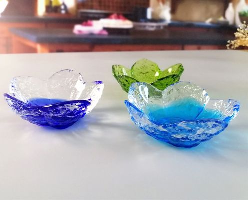 qualidade Ins Cherry Blossom Glass Sauce Plates para a mesa do jantar fábrica