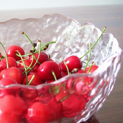 qualidade Padrão martelado, forma irregular, recipiente de salada de cristal fábrica