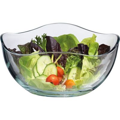 qualidade Placas de carregador de vidro transparentes e duráveis, taça de vidro para salada de frutas fábrica