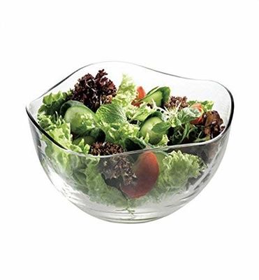 qualidade Placas de carregador de vidro transparentes e duráveis, taça de vidro para salada de frutas fábrica