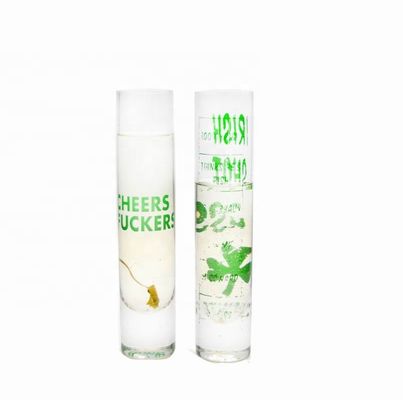 qualidade Óculos de Cocktail de Cristal Longo e Brilhante com Decal de Cor fábrica