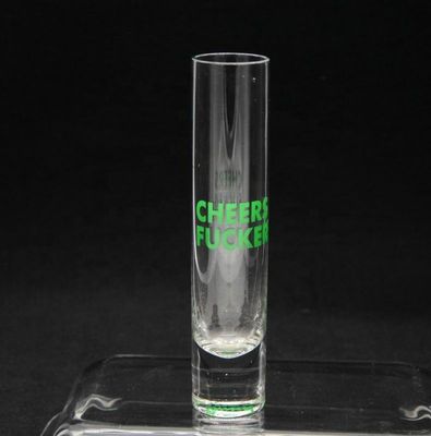 qualidade Óculos de Cocktail de Cristal Longo e Brilhante com Decal de Cor fábrica