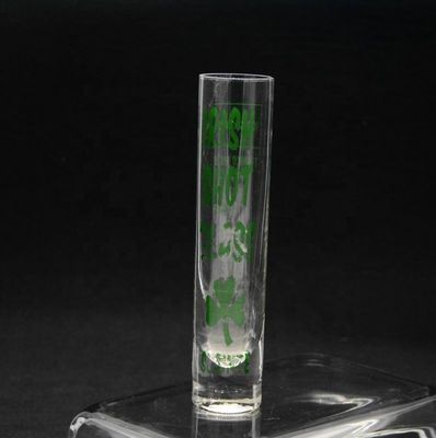 qualidade Óculos de Cocktail de Cristal Longo e Brilhante com Decal de Cor fábrica