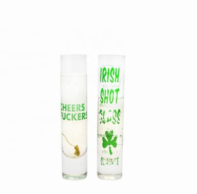 qualidade Óculos de Cocktail de Cristal Longo e Brilhante com Decal de Cor fábrica