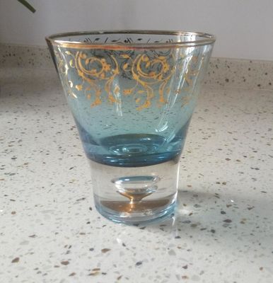 qualidade Copo de Cocktail de Cristal sem Estambos de Cor Azul fábrica