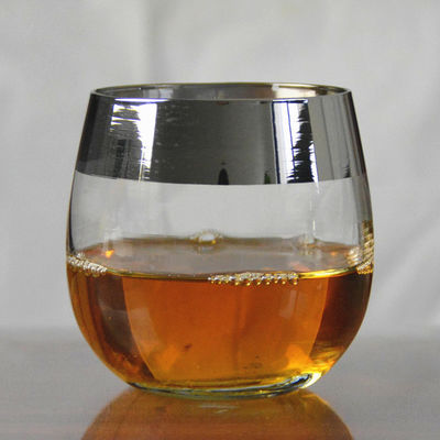 qualidade Vidros de bebida com borda de prata, revestidos por íons de platina fábrica