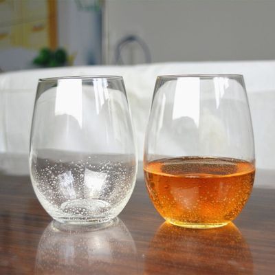 qualidade 500 ml de vidros transparentes sem caules para whisky, vidros para vinho fábrica