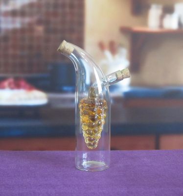 qualidade Cartucho de vidro da forma da uva da dupla camada com a tampa para o óleo fábrica