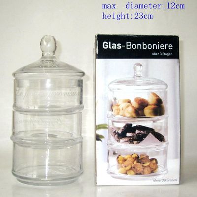 qualidade Jarros de armazenamento em 3 camadas empilháveis e com tampa fábrica