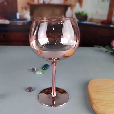 qualidade 11cm Dia 2pk Pink Gin Glass Iônico Revestido Balão Cristal de Vinho fábrica