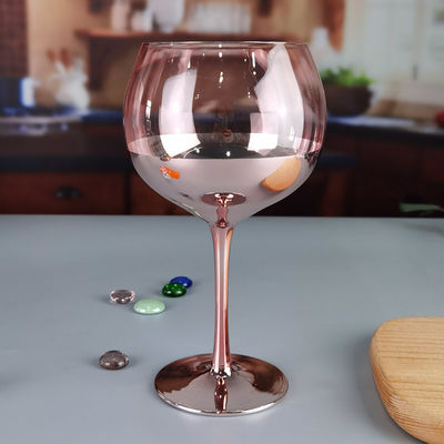 qualidade 11cm Dia 2pk Pink Gin Glass Iônico Revestido Balão Cristal de Vinho fábrica
