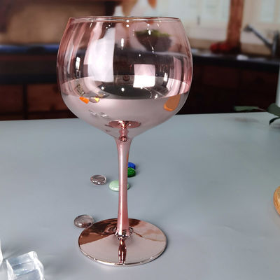 qualidade 11cm Dia 2pk Pink Gin Glass Iônico Revestido Balão Cristal de Vinho fábrica