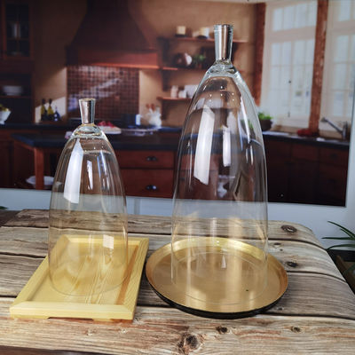 qualidade Cloche de cúpula de vidro transparente sem chumbo de 21" fábrica