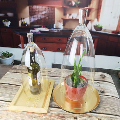 qualidade Cloche de cúpula de vidro transparente sem chumbo de 21" fábrica