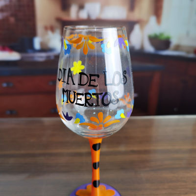 qualidade FDA Presente de Férias Vaso de Vinho de Festival Pintado à Mão fábrica