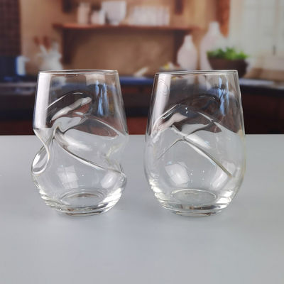 qualidade Vidros de vinho tinto de cristal giratório 250 ml sem caules fábrica